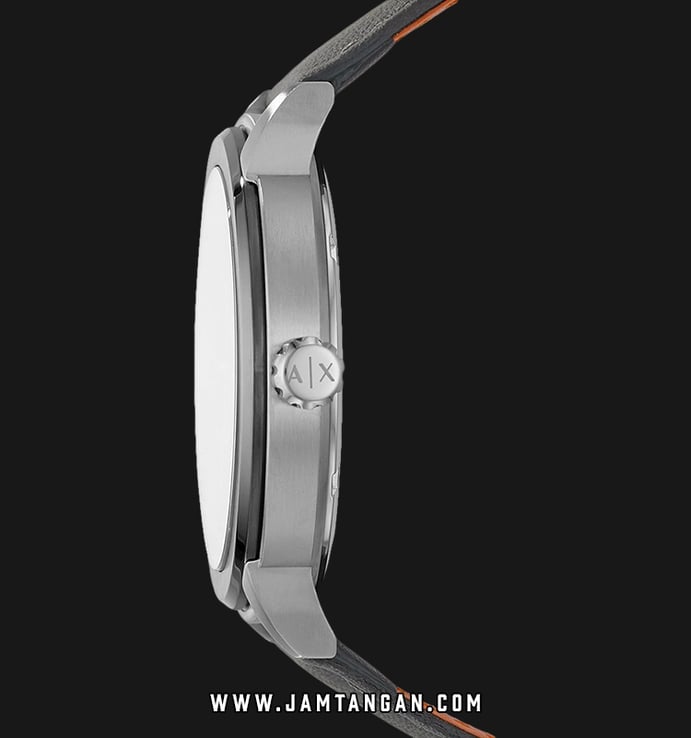 Armani Exchange Maddox AX1462 Grey Pattern Dial Grey Leather Strap