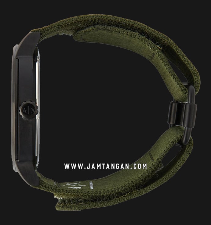 Armani Exchange Maddox AX1468 Black Dial Green Nylon Strap