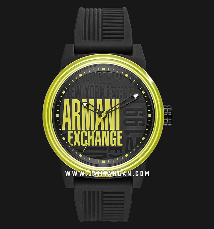Armani Exchange ATLC AX1583 Multicolor Dial Black Rubber Strap