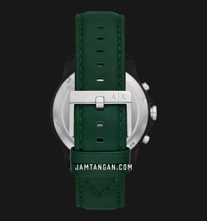 Armani Exchange AX1741 Chronograph Men Green Dial Green Leather Strap