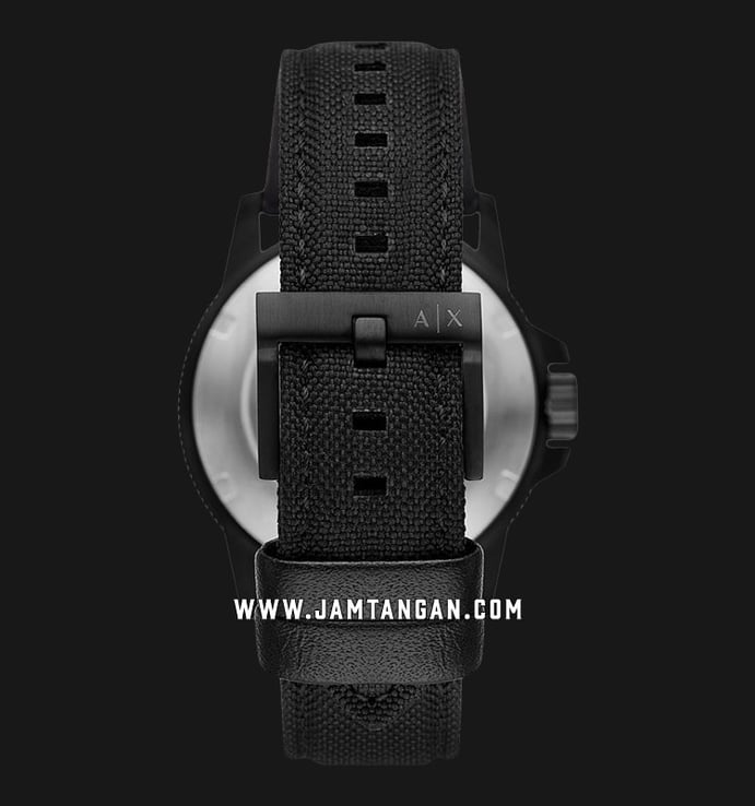 Armani Exchange AX1857 Men Black Dial Black Fabric Strap