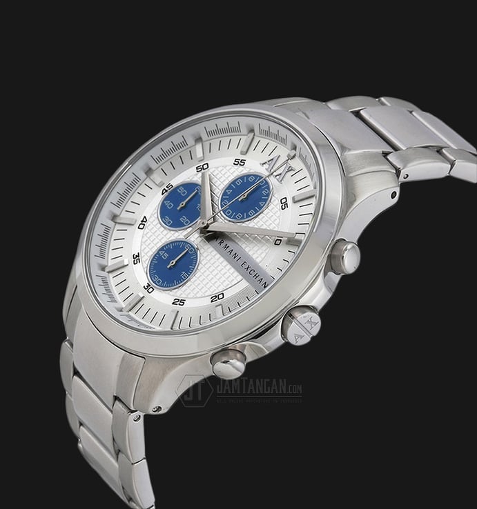 Armani Exchange AX2136 Chronograph Silver Dial Silver Stainless Steel