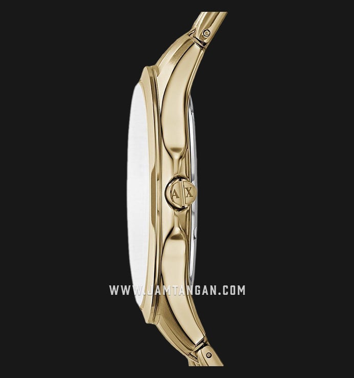 Armani Exchange AX2167 Men Gold Dial Gold Stainless Steel Strap