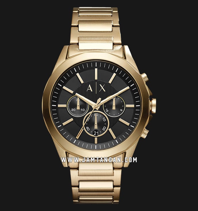 Armani Exchange AX2611 Chronograph Black Dial Gold Stainless Steel