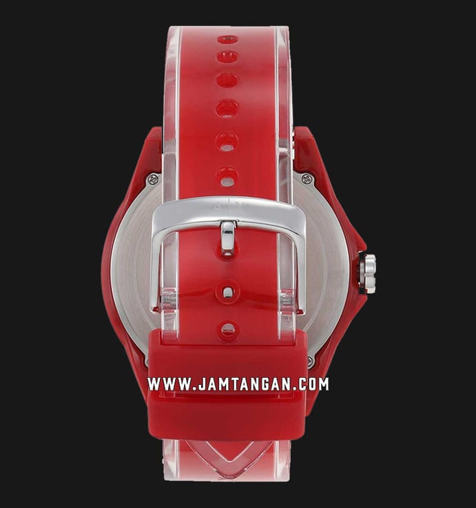 Armani Exchange AX2632 Men Red Dial Dual Tone Resin Strap