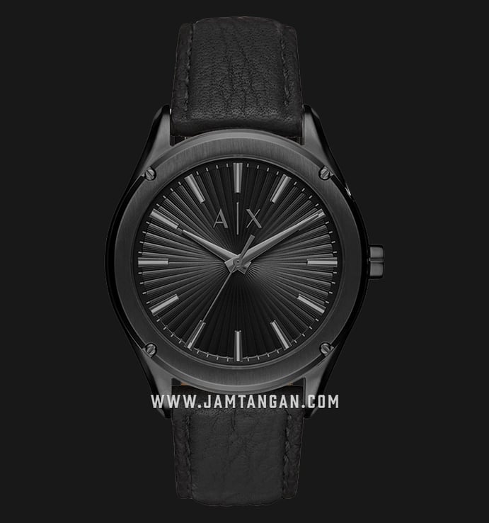 Armani Exchange AX2805 Men Black Dial Black Leather Strap
