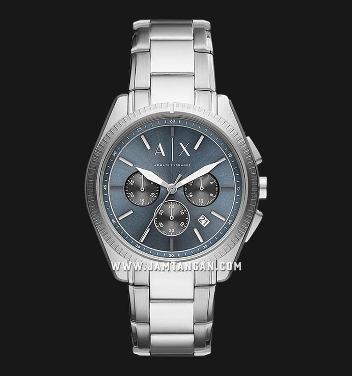 Armani Exchange AX2850 Chronograph Men Blue Dial Silver Stainless Steel Strap