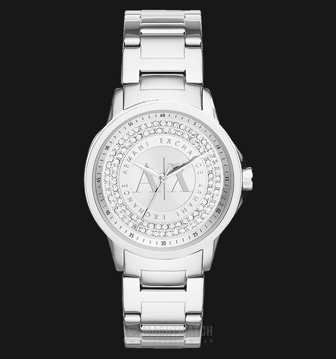 Armani Exchange AX4320 Ladies Silver Dial Stainless Steel Watch