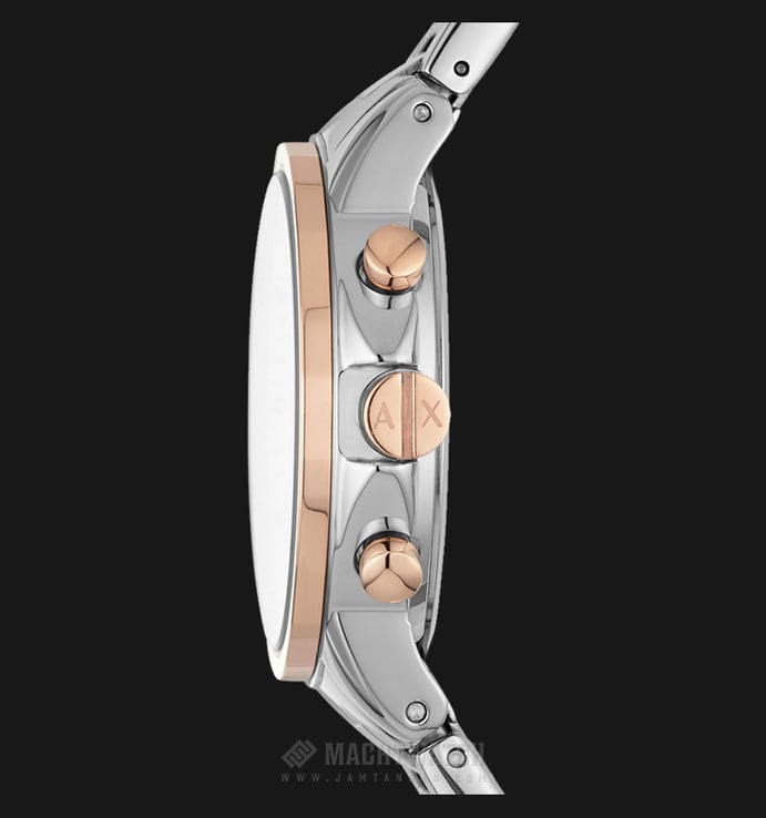 Armani Exchange AX4331 Ladies Chronograph Mother of Pearl Dial Two-tone Bracelet