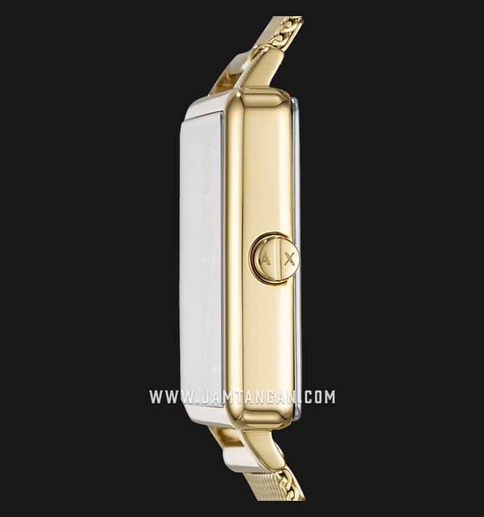 Armani Exchange AX5801 Ladies Gold Dial Gold Mesh Strap