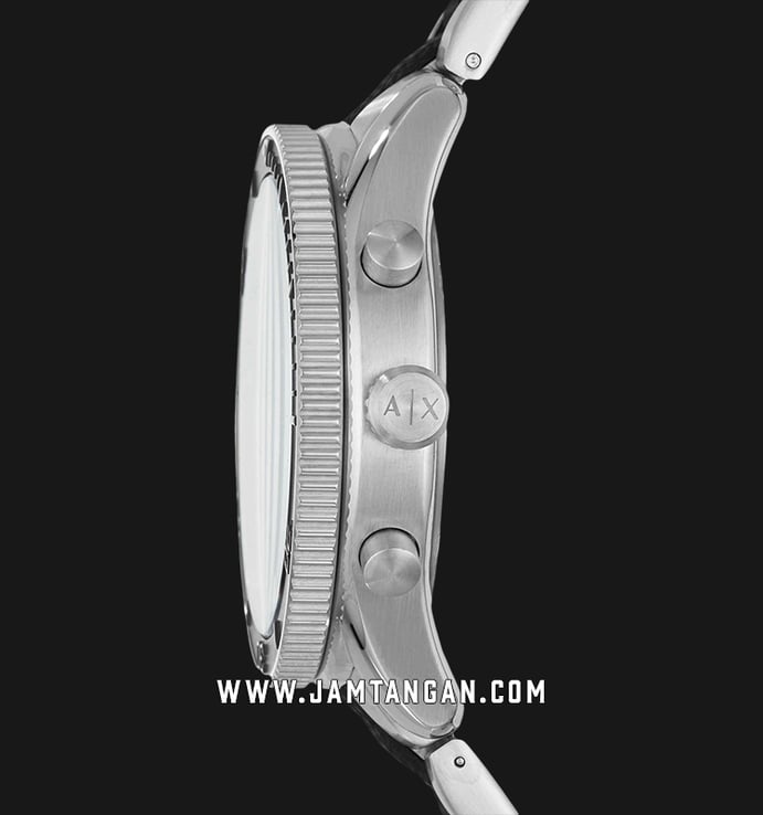 Armani Exchange AX7106 Black Dial Stainless Steel & Black Resin Strap + Free Bracelet Gift Set