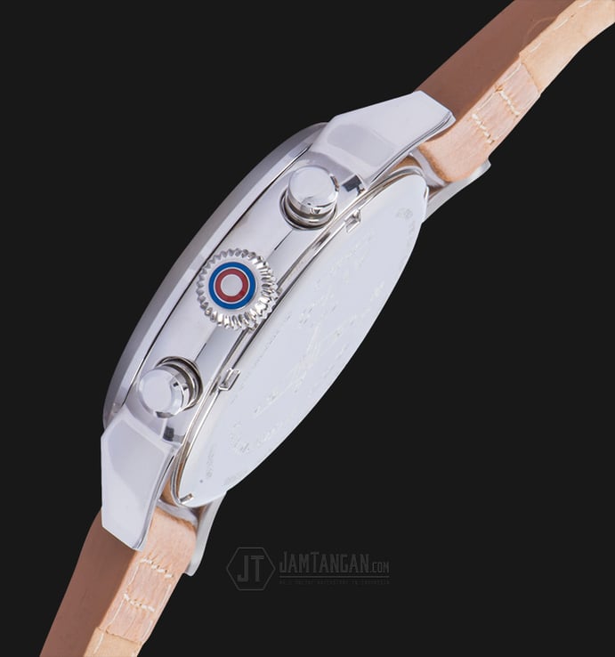 AVI-8 Man Hawker Hurricane Watch White Dial Tan Leather Strap AV-4041-01