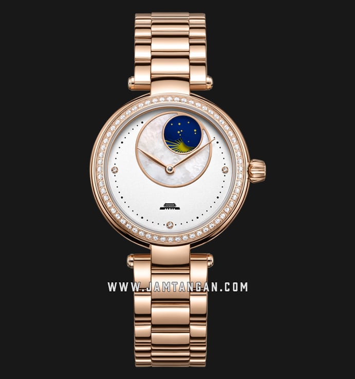 Beijing BL020001 Inspiration Ladies White Dial Rose Gold Stainless Steel