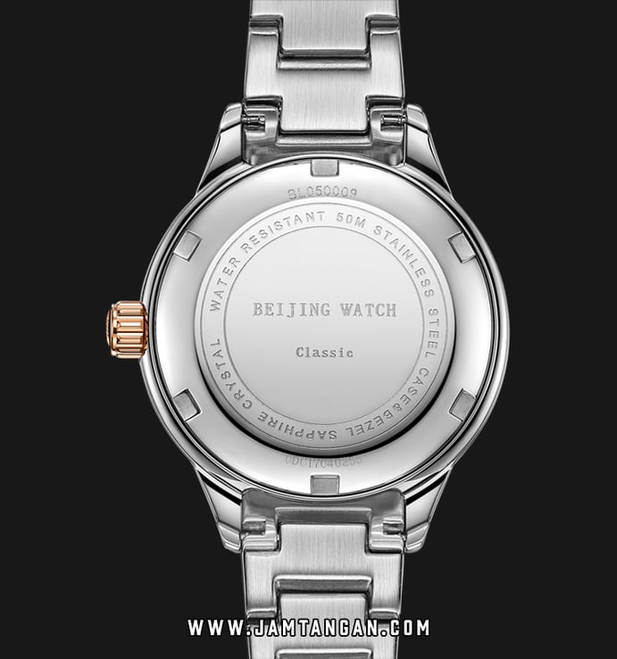 Beijing Classic BL050009 Ladies Silver Dial Dual Tone Stainless Steel Strap