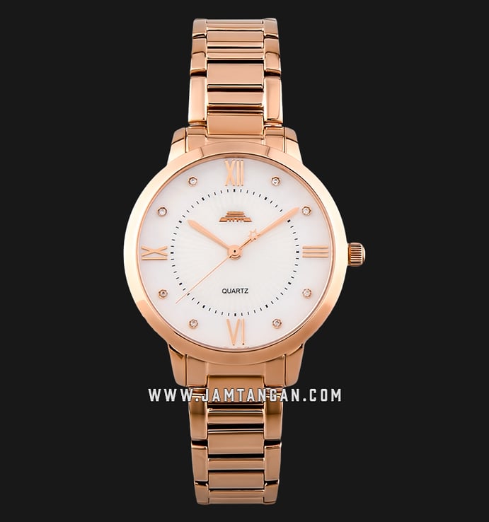 Beijing Classic BL120005 Ladies Mother of Pearl Dial Rose Gold Stainless Steel Strap