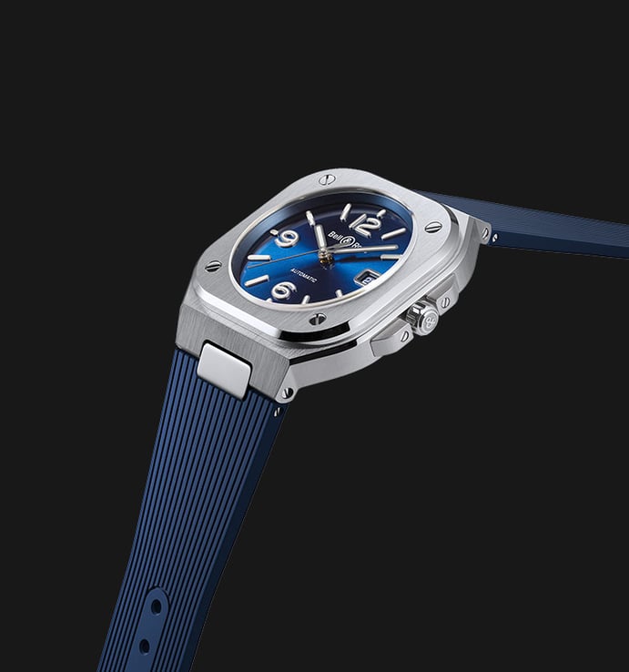 Bell & Ross BR05A-BLU-ST/SRB Automatic Blue Sunray Dial Blue Rubber Strap