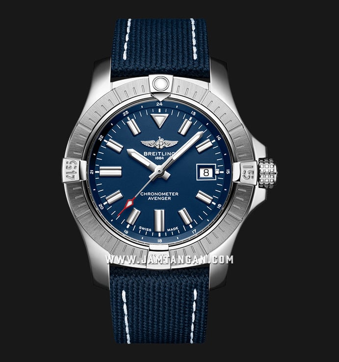 Breitling Avenger A17318101C1X1 Automatic 43 Chronometer Blue Dial Blue Calfskin Leather Strap