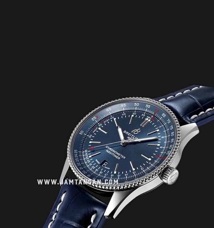 Breitling Navitimer A17326161C1P3 Automatic 41 Blue Dial Blue Calfskin Leather Strap
