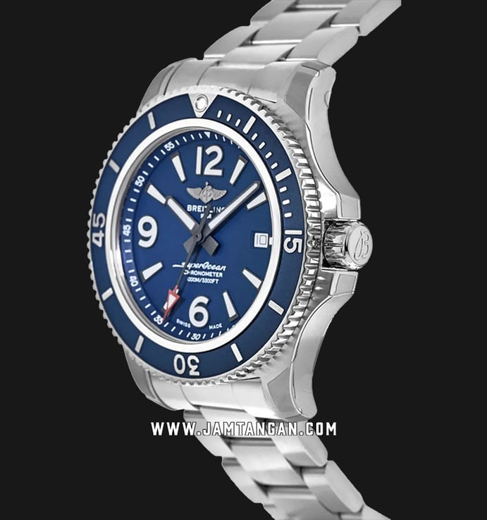 Breitling Superocean A17367D81C1A1 Automatic 44 Chronometer Blue Dial Stainless Steel Strap
