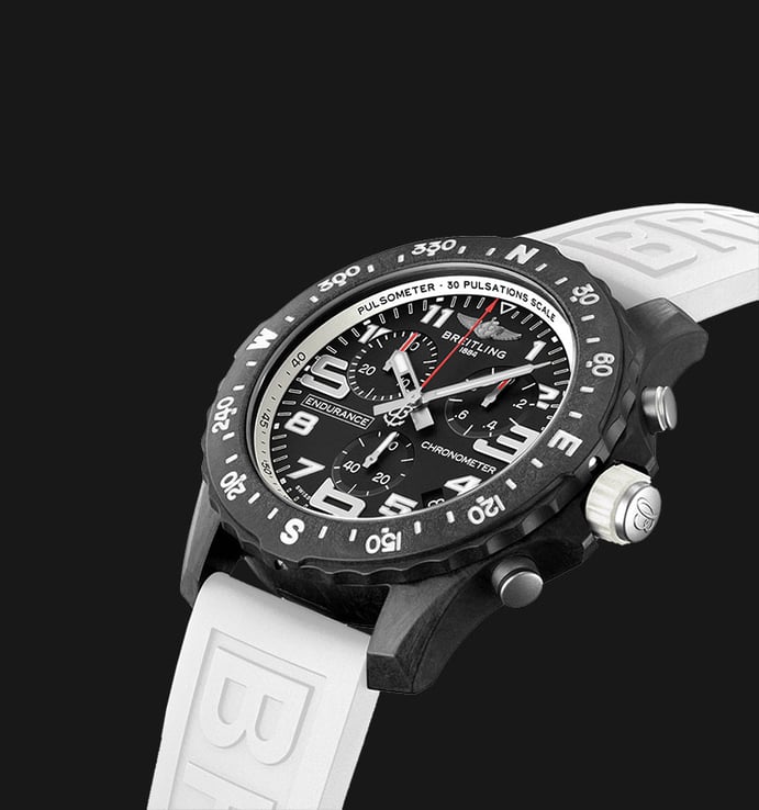Breitling Professional X82310A71B1S1 Endurance Pro Chronometer Dual Tone Dial White Rubber Strap