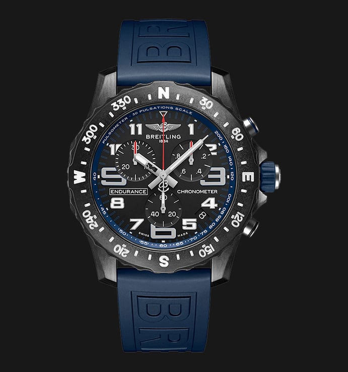 Breitling Professional X82310D51B1S1 Endurance Pro Men Chronometer Dual Tone Dial Blue Rubber Strap