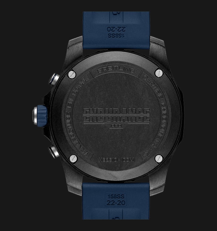 Breitling Professional X82310D51B1S1 Endurance Pro Men Chronometer Dual Tone Dial Blue Rubber Strap