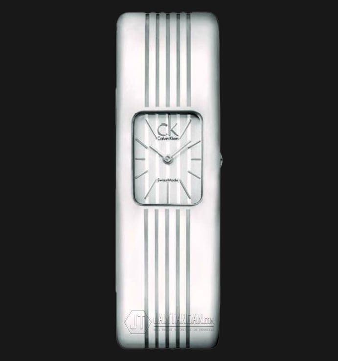 Calvin Klein K8123120 Fractal Silver Dial Stainless Steel Strap Watch