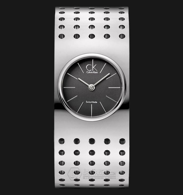 Calvin Klein K8324107 Grid Black Dial Stainless Steel Strap Watch