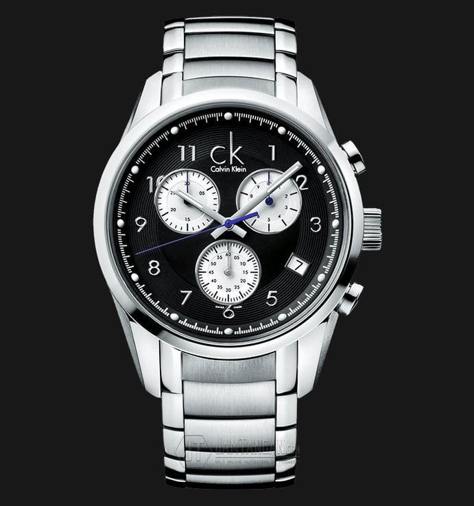 Calvin Klein K9514226 Wingmate Black Dial Stainless Steel Strap Watch