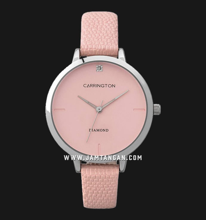 Carrington Claire CT-2013-01-SET1 Pink Dial Pink Leather Strap + Extra Strap