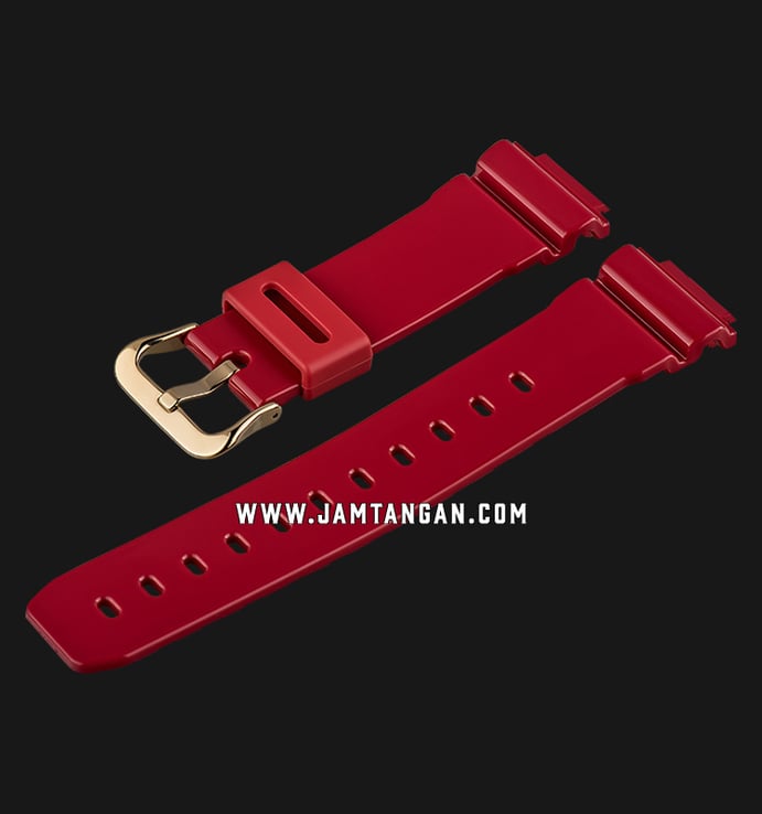 Strap Casio DW-6930, GW-M5630 16mm Red Resin Strap - P10427102 