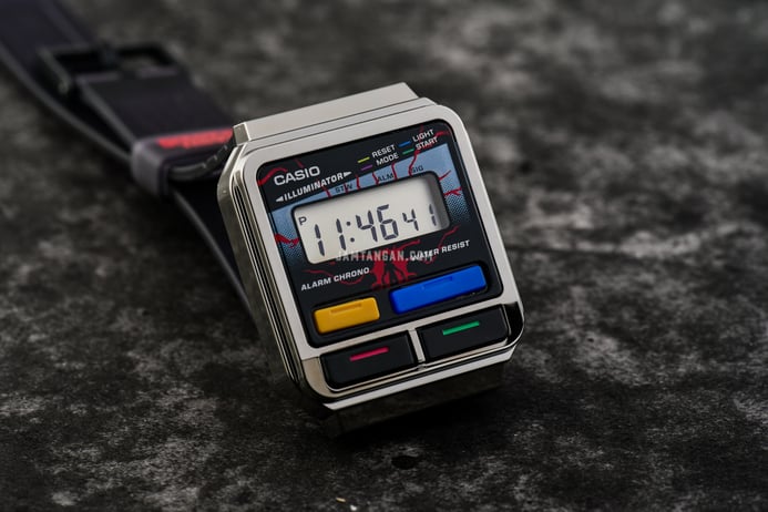 Casio General X Stranger Things A120WEST-1ADR ’80s-style Digital Dial Translucent Resin Band