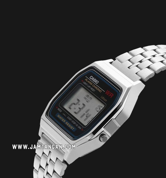 Casio General A159WA-N1DF Retro Digital Dial Stainless Steel Band
