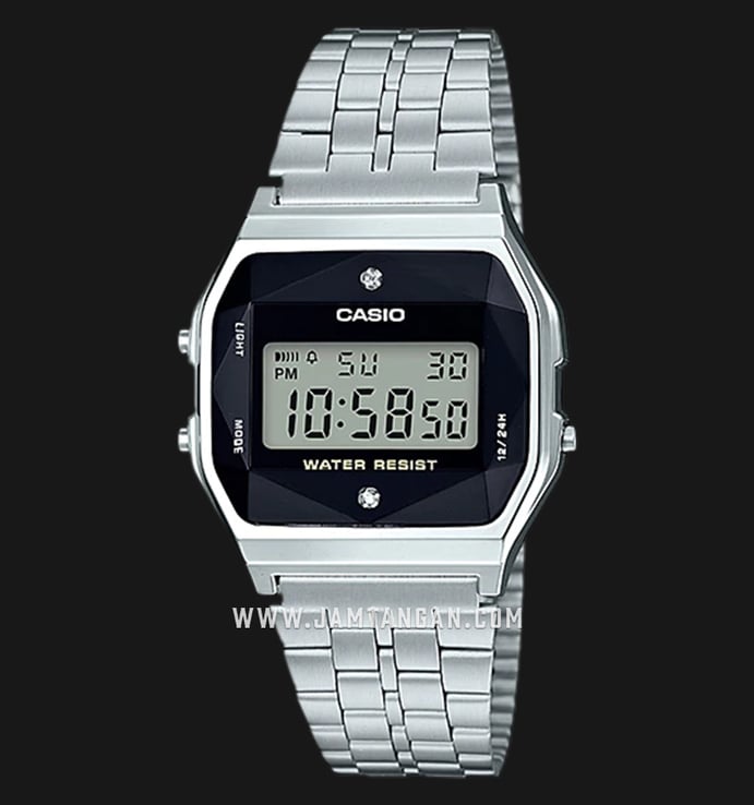 Casio General A159WAD-1DF Digital Dial Stainless Steel Band