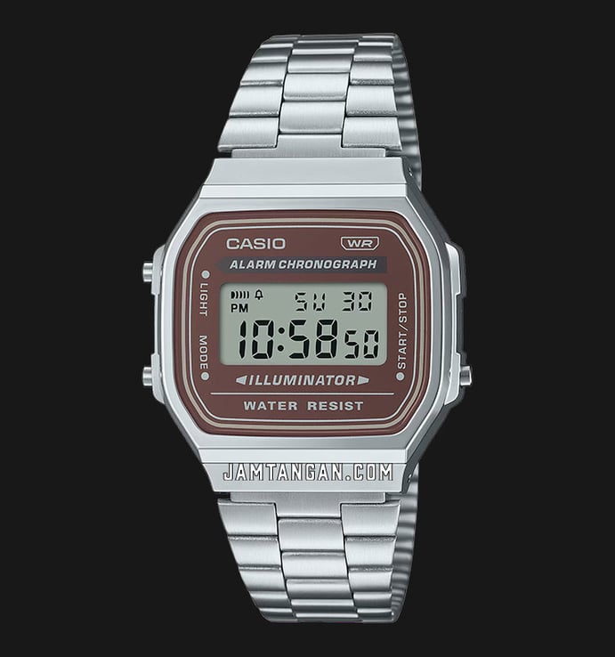 Casio General A168WA-5AYDF Vintage Youth Digital Dial Stainless Steel Band