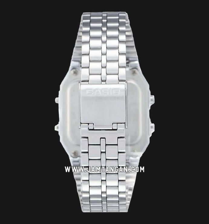 Casio General A500WA-1DF World Time Digital Dial Stainless Steel Band