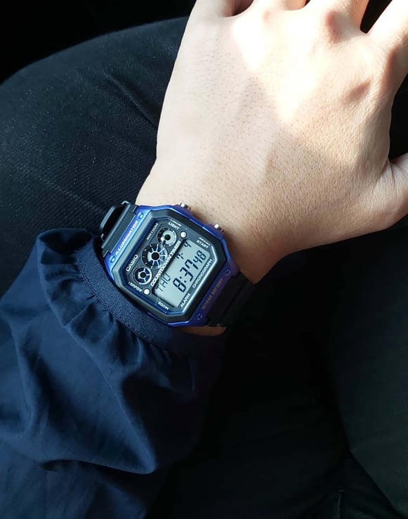 Casio General AE-1300WH-2AVDF Water Resistant 100M Black Resin Band