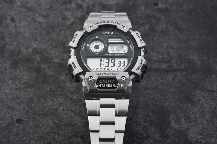 Casio General AE-1400WHD-1AVDF Men Digital Dial Stainless Steel Band