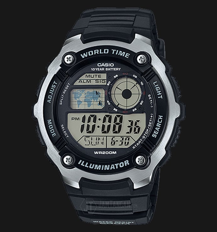 Casio AE-2100W-1AVDF Water Resistant 200M Resin Band