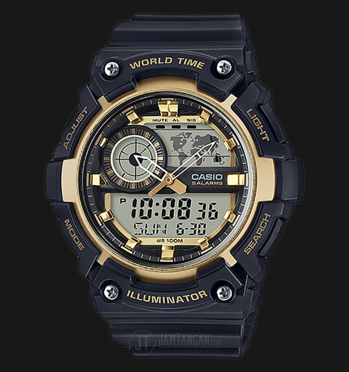 Casio General AEQ-200W-9AVDF Water Resistant 100M Resin Band