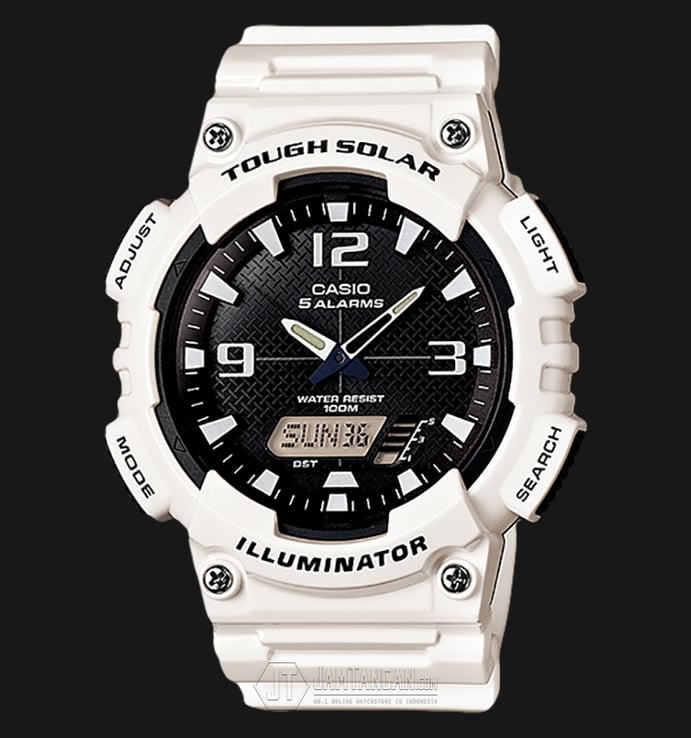 Casio General AQ-S810WC-7AVDF Tough Solar Water Resistant 100M White Resin Band