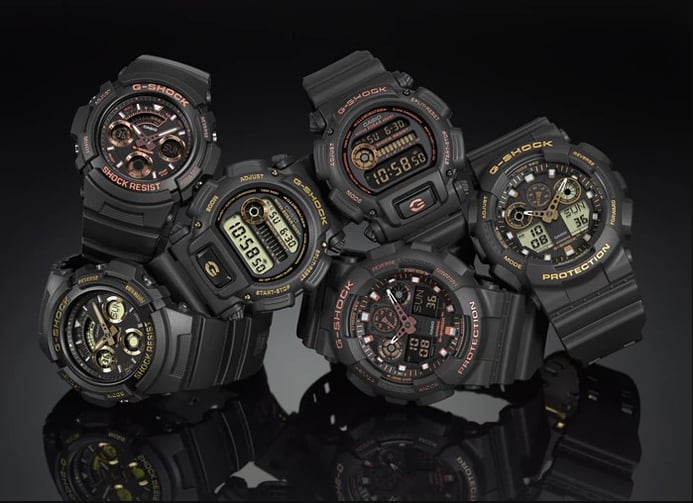 Casio G-Shock Special Color Models AW-591GBX-1A9DR Black Digital Analog Dial Black Resin Band
