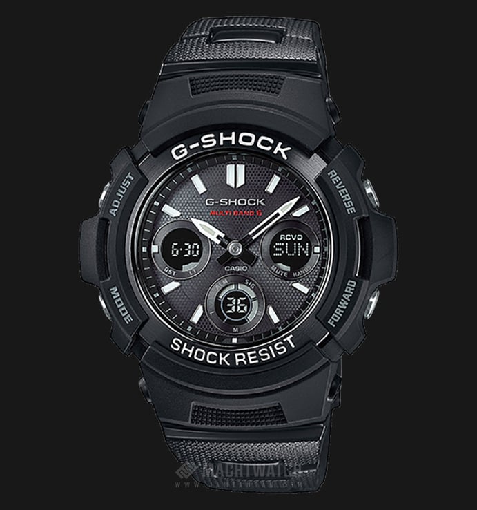 Casio G-Shock AWG-M100SBC-1AJF Tough Solar Multiband 6 Digital Analog Dial Black Resin Band