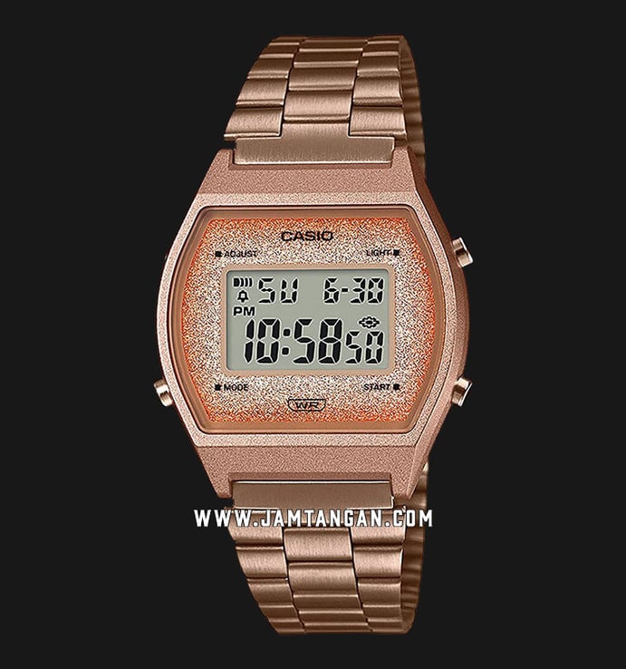 Casio General B640WCG-5DF Digital Dial Rose Gold Stainless Steel Band