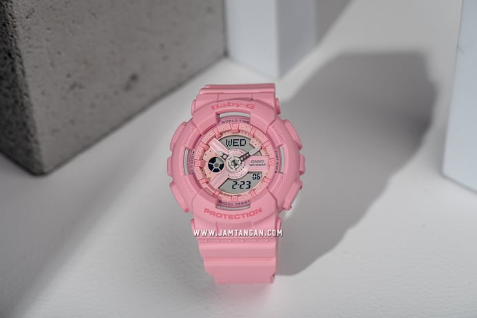 Casio Baby-G BA-110-4A1DR Pink Bouquet Collection Digital Analog Dial Pink Resin Band