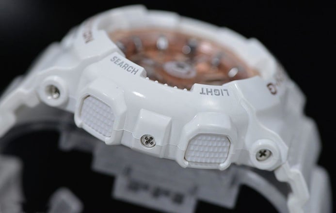 Casio Baby-G BA-110-7A1CR Ladies Digital Analog Dial White Resin Strap