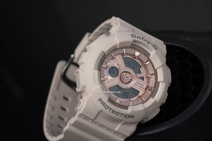 Casio Baby-G BA-110CP-4ADR Special Color Models Digital Analog Dial Light Biege Resin Band