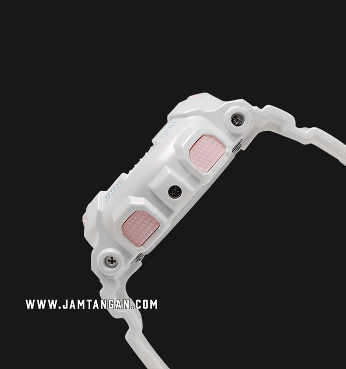 Casio Baby-G BA-110PL-7A1DR Polarized Big Case Ladies Pink Digital Analog Dial White Resin Band