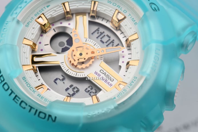 Casio Baby-G BA-110SC-2ADR Spring And Summer Digital Analog Dial Tosca Transparent Resin Band