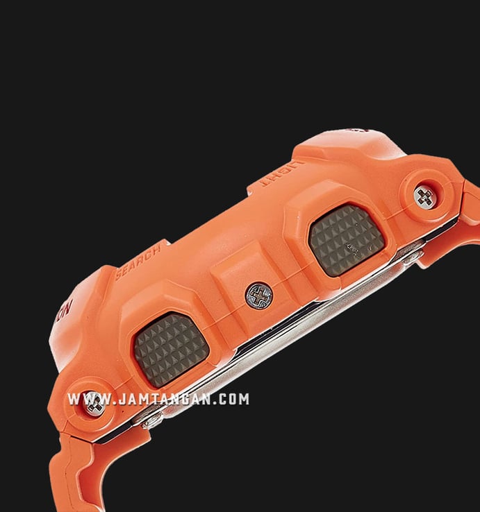 Casio Baby-G BA-110SN-4ADR Grey Digital Analog Dial Orange Resin Strap